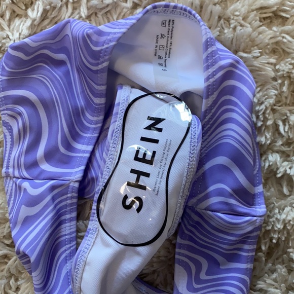 NWT SHEIN Purple Swirl Bikini - Picture 5 of 9
